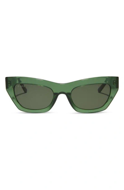 Diff Katarina 51mm Cat Eye Sunglasses In Sage Crystal / G15