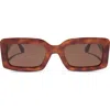 Diff Katie 52mm Gradient Rectangle Sunglasses In Brown