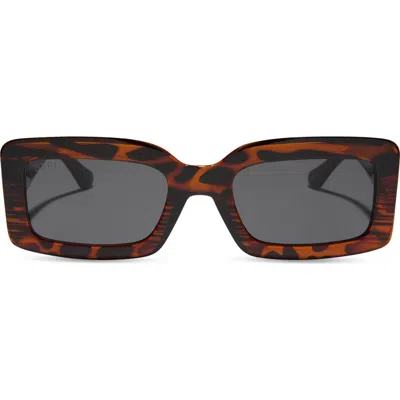 Diff Katie 52mm Gradient Rectangle Sunglasses In Brown