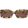 Diff Katie 52mm Gradient Rectangle Sunglasses In Brown