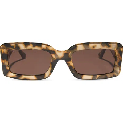 Diff Katie 52mm Gradient Rectangle Sunglasses In Brown