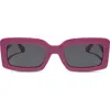 Diff Katie 52mm Gradient Rectangle Sunglasses In Purple