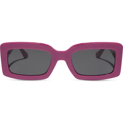 Diff Katie 52mm Gradient Rectangle Sunglasses In Purple
