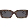 Diff Katie Rectangle Sunglasses In Jungle Grey