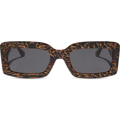 Diff Katie Rectangle Sunglasses In Jungle Grey