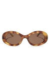 Diff Lainey 52mm Oval Sunglasses In Brown