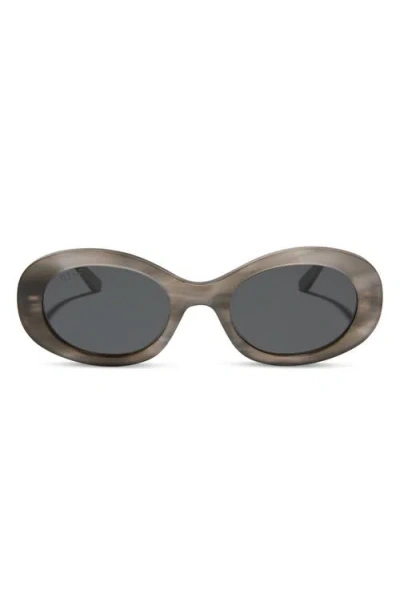 Diff Lainey 52mm Polarized Oval Sunglasses In Gray