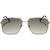 Diff Leo Aviator Sunglasses In Gold