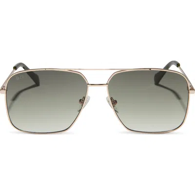 Diff Leo Aviator Sunglasses In Gold
