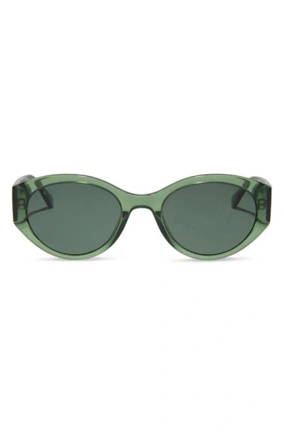Diff Linnea 54mm Polarized Oval Sunglasses In Green