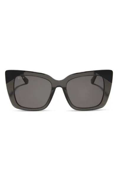 Diff Lizzy 54mm Cat Eye Sunglasses In Black