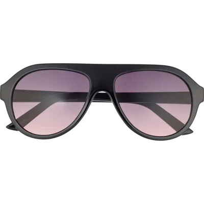 Diff Lyla 56mm Gradient Aviator Sunglasses In Black