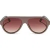 Diff Lyla Aviator Sunglasses In Pearled Umber/ Brown Gradient