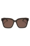 Diff Madison 63mm Oversize Square Sunglasses In Brown