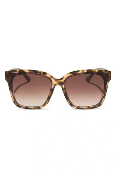 Diff Madison 63mm Oversize Square Sunglasses In Brown