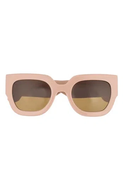Diff Maren 50mm Square Sunglasses In Brown