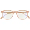Diff Maxwell 49mm Square Blue Light Blocking Glasses In Rustique/brown Gradient