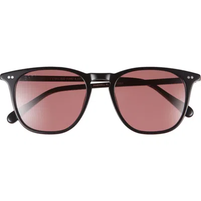 Diff Maxwell 51mm Gradient Polarized Round Sunglasses In Brown