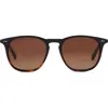 Diff Maxwell 51mm Gradient Polarized Round Sunglasses In Brown