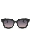Diff Melody 56mm Polarized Gradient Square Sunglasses In Black