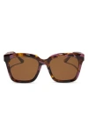 Diff Meredith 54mm Square Sunglasses In Brown