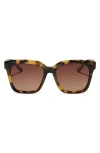 Diff Meredith 54mm Square Sunglasses In Brown Gradient