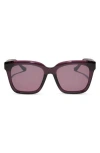 Diff Meredith 54mm Square Sunglasses In Burgundy