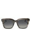 Diff Meredith 54mm Square Sunglasses In Gray