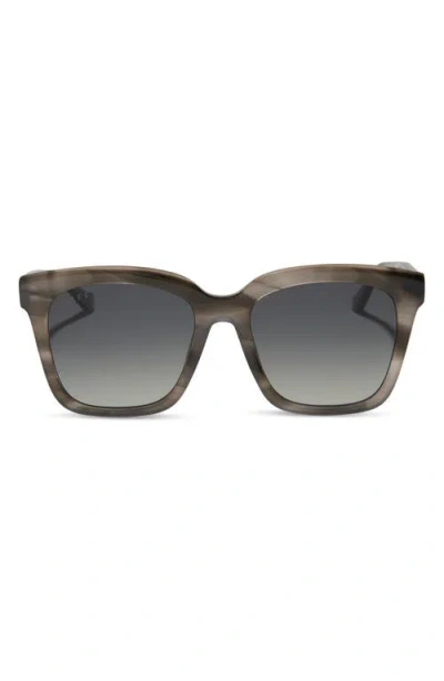 Diff Meredith 54mm Square Sunglasses In Gray