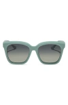 Diff Meredith 54mm Square Sunglasses In Grey Gradient