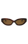 Diff Petra 54mm Polarized Cat Eye Sunglasses In Brown