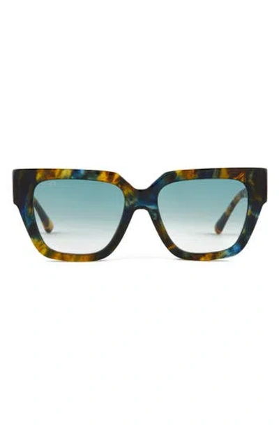 Diff Remi Ii 53mm Polarized Square Sunglasses In Blue
