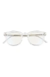 Diff Rowan 50mm Small Blue Light Blocking Reading Glasses In Clear/clear