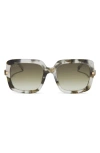 Diff Sandra 54mm Gradient Square Sunglasses In Kombu/olive Gradient