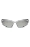 Diff Side Out 49mm Rectangular Sunglasses In Silver