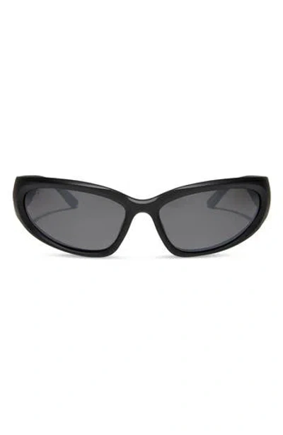 Diff Side Out 49mm Rectangular Sunglasses In Black