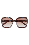 Diff Sloane 54mm Square Sunglasses In Brown