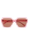 Diff Sloane 54mm Square Sunglasses