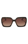Diff Sloane 54mm Square Sunglasses In Black