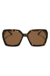 Diff Sloane 54mm Square Sunglasses In Brown