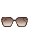 Diff Sloane 54mm Square Sunglasses In Brown Gradient
