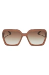 Diff Sloane 54mm Square Sunglasses In Cafe Ole/brown
