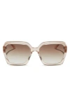 Diff Sloane 54mm Square Sunglasses In Pink/brown