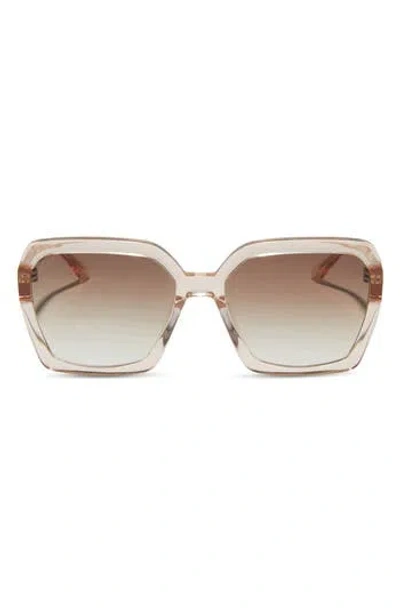 Diff Sloane 54mm Square Sunglasses In Pink/brown