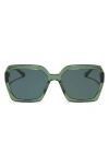 Diff Sloane 54mm Square Sunglasses In Sage Crystal / G15