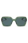 Diff Sloane 54mm Square Sunglasses In Sage Crystal/g15