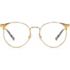 Diff Summit 53mm Round Optical Glasses In Gold