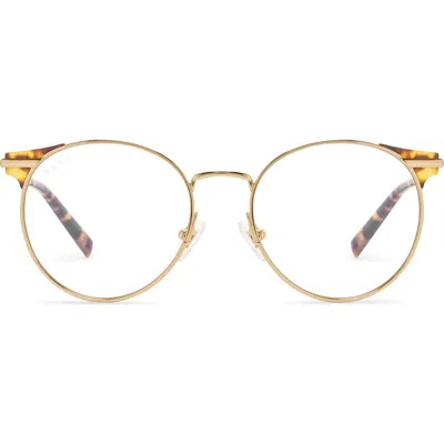 Diff Summit 53mm Round Optical Glasses In Gold