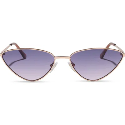 Diff Tabitha Cat Eye Sunglasses In Champagne Lavender Rose