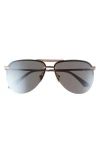 Diff Tahoe 65mm Oversize Aviator Sunglasses In Gray